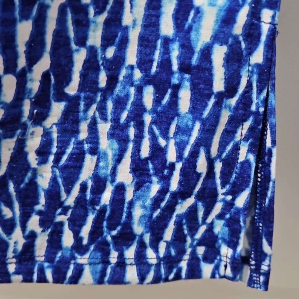 Michael Kors V-neck Long Sleeve Blouse Size Small Women's Blue Oversized Career - Picture 6 of 7